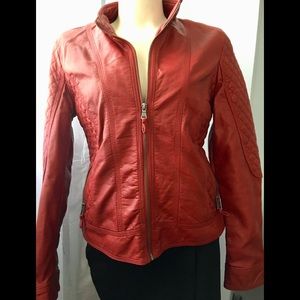 Jessica Simpson Faux Leather Moto Jacket SZ M